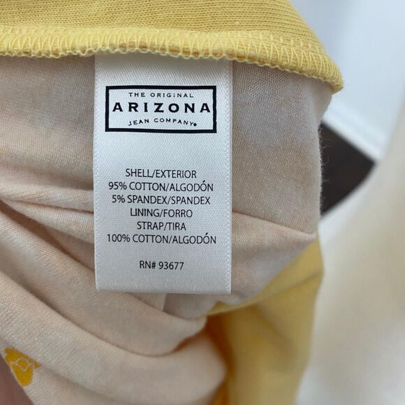 Arizona Y2K Yellow White Boho Hawaii Flower Halter Top Plus Size XL - Picture 8 of 8